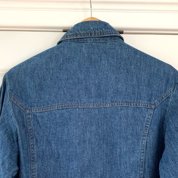 Levis Vintage Button Down Shirt 70s Collar Orange Tab USA Made Denim L/S Size M - Picture 6 of 11